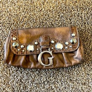GUESS embellished clutch bag